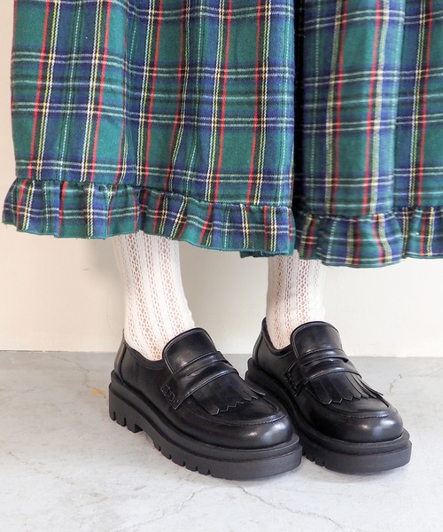 byあしながおじさん（バイアシナガオジサン）の「キルトコインローファー　8510117（ローファー・レディース・ベージュ/ブラック/テラコッタ・LL/L/M/S）」の4枚目の写真