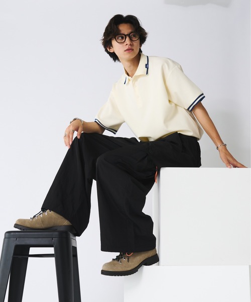 Adoon plain（アドーンプレーン）の「ナイロンドローコードワイドカーゴパンツ（カーゴパンツ・メンズ・ブラック/アイボリー・MEDIUM/LARGE）」の21枚目の写真