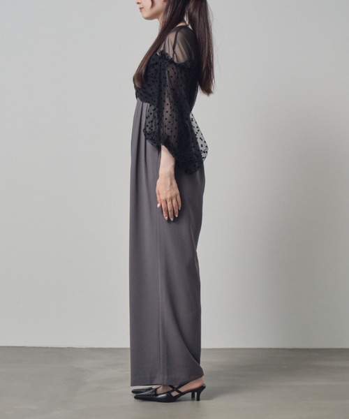 セール】フロッキードットパンツドレス / flocky dot pants dress