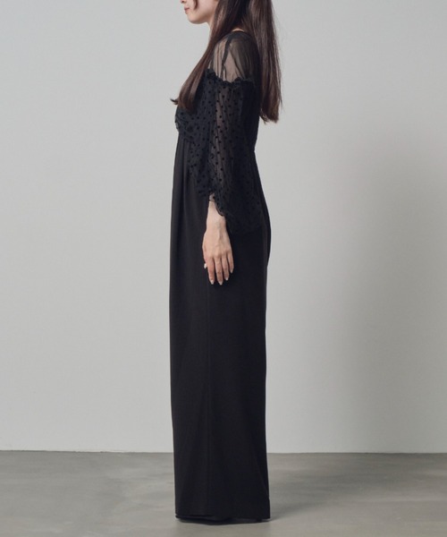 セール】フロッキードットパンツドレス / flocky dot pants dress