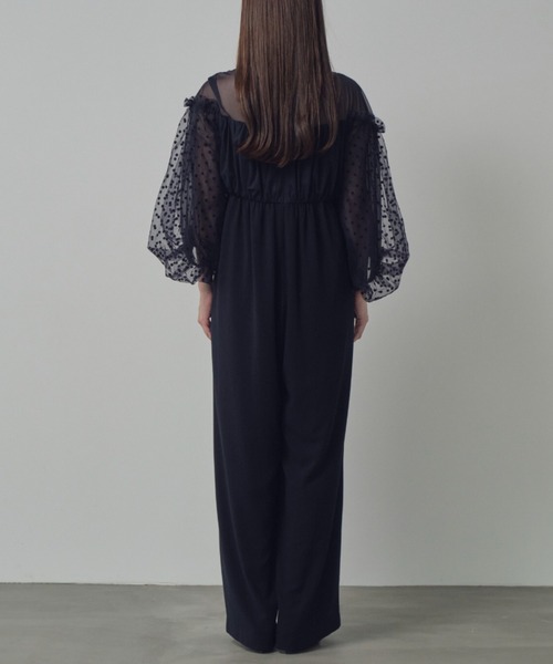 セール】フロッキードットパンツドレス / flocky dot pants dress
