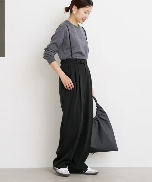 IENA(イエナ)の「《追加》サスペンダーツイル パンツ(その他パンツ・レディース・ブラック/カーキ・40/38/36/34)」の16枚目の写真