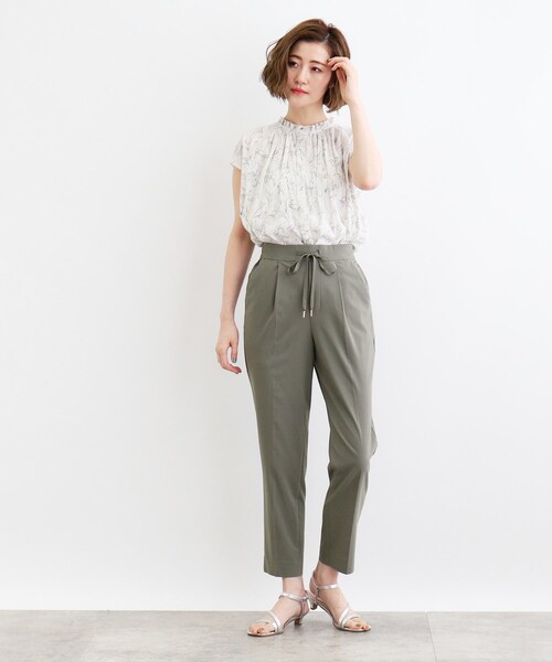 grove(グローブ)の「◆【洗える/接触冷感】ハイパーストレッチジョガーパンツ(その他パンツ・レディース・チャコールグレー/カーキ/ブラック・02/03/01/05/04)」の9枚目の写真