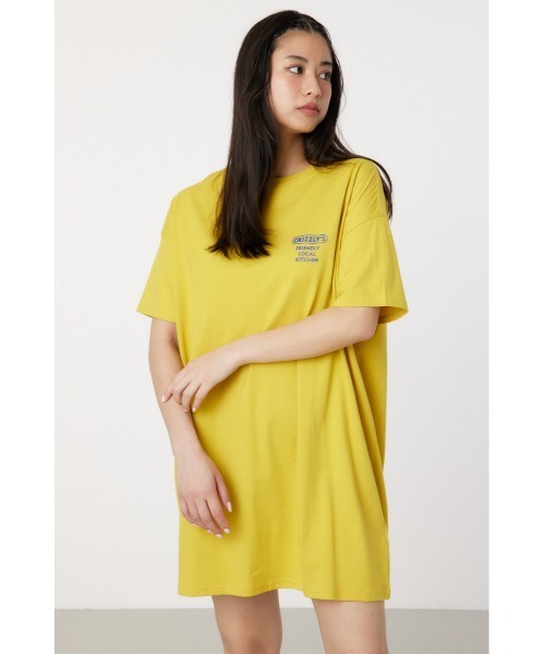 RODEO CROWNS WIDE BOWL(ロデオクラウンズワイドボウル)の「GRIZZLY’S KITCHEN Tワンピース(ワンピース・レディース・イエロー/ブラック/ライトベージュ・FREE)」の5枚目の写真