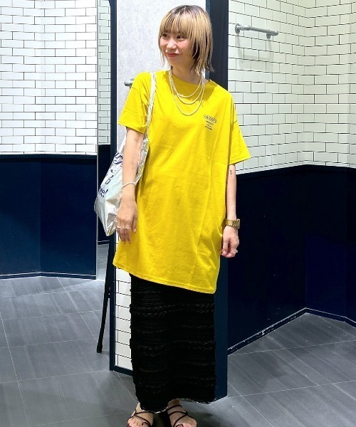 RODEO CROWNS WIDE BOWL(ロデオクラウンズワイドボウル)の「GRIZZLY’S KITCHEN Tワンピース(ワンピース・レディース・イエロー/ブラック/ライトベージュ・FREE)」の17枚目の写真