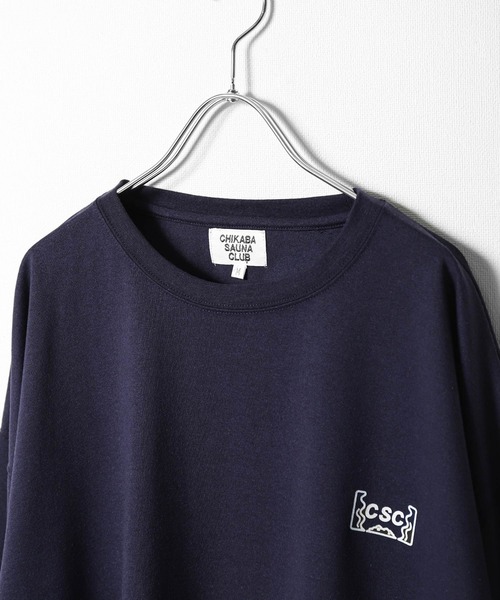 CHIKABA(チカバ)の「【CHIKABA SAUNA CLUB】 バックプリント 長袖 Tシャツ / ロンT / オーバーサイズ(Tシャツ/カットソー・メンズ・ホワイト/ブラック/オートミール/ネイビー/ネイビー系/アイボリー系/ブラック系/ホワイト系・MEDIUM/X-LARGE/LARGE)」の11枚目の写真