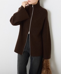 COLLAGE GALLARDAGALANTE | フロントZIPハイネックニット/WEB限定(ニット/セーター)