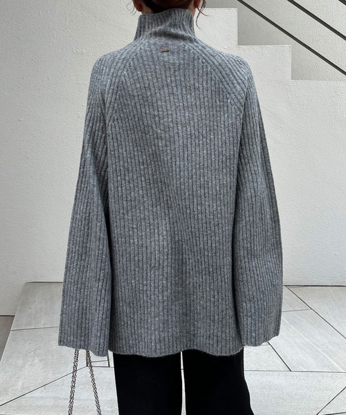 COLLAGE GALLARDAGALANTE(コラージュガリャルダガランテ)の「フロントZIPハイネックニット/WEB限定(ニット/セーター・レディース・ダークブラウン/グレー/ブラック・FREE)」の21枚目の写真