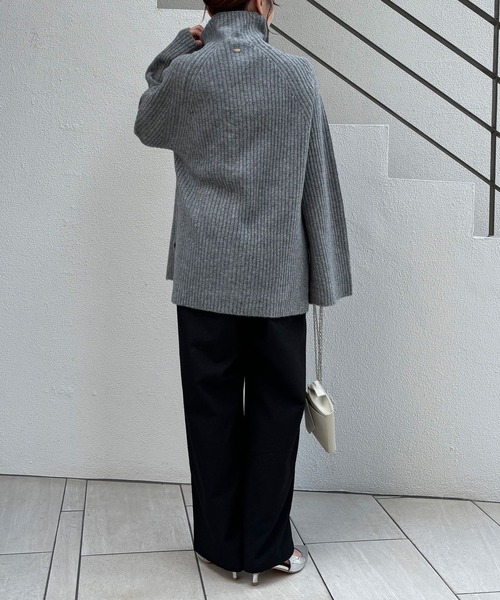 COLLAGE GALLARDAGALANTE(コラージュガリャルダガランテ)の「フロントZIPハイネックニット/WEB限定(ニット/セーター・レディース・ダークブラウン/グレー/ブラック・FREE)」の18枚目の写真