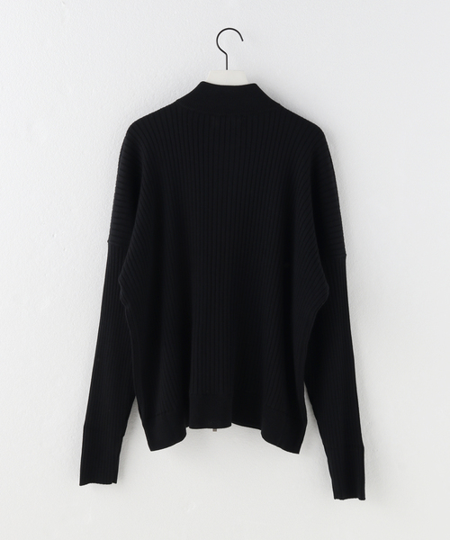 sulvam（サルバム）の「【SULVAM / サルバム】ハイネックジップアップニット（ニット/セーター・メンズ・ブラック・MEDIUM/SMALL）」の2枚目の写真