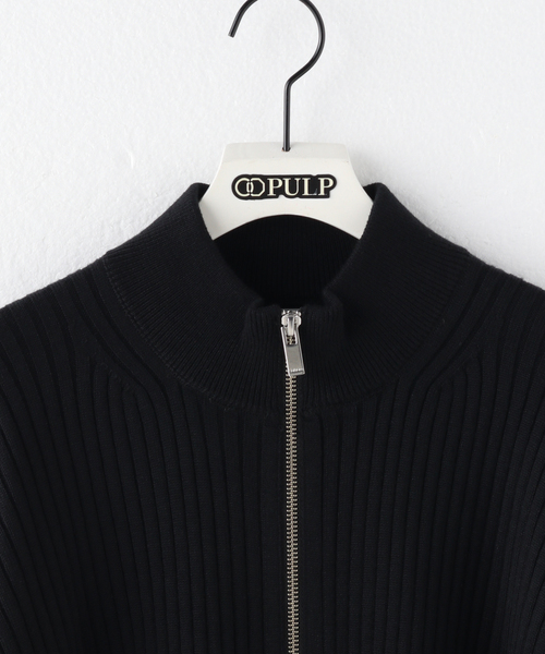 sulvam（サルバム）の「【SULVAM / サルバム】ハイネックジップアップニット（ニット/セーター・メンズ・ブラック・MEDIUM/SMALL）」の3枚目の写真