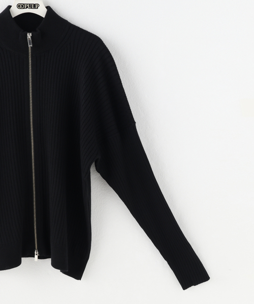 sulvam（サルバム）の「【SULVAM / サルバム】ハイネックジップアップニット（ニット/セーター・メンズ・ブラック・MEDIUM/SMALL）」の5枚目の写真