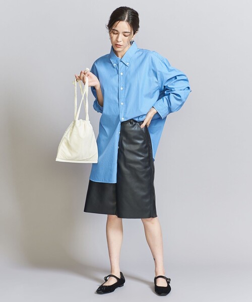 BEAUTY&YOUTH UNITED ARROWS(ビューティーアンドユースユナイテッドアローズ)の「ベルベット×チュール ドロストバッグ(ショルダーバッグ・レディース・オフホワイト/グレー/ブラック・FREE)」の7枚目の写真