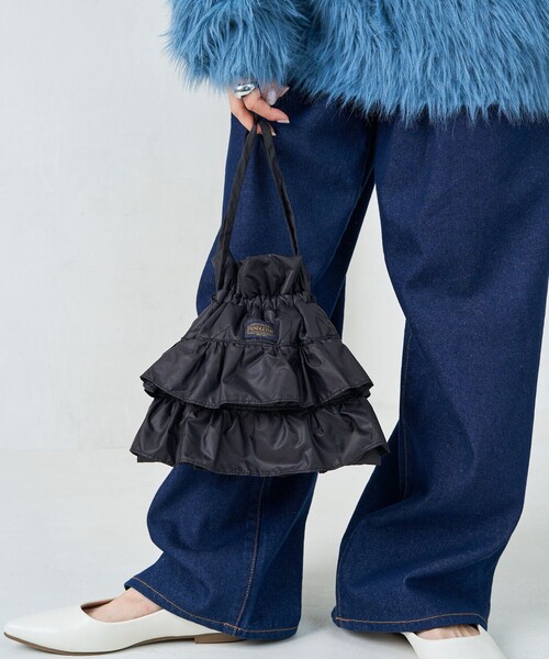 FREAK'S STORE（フリークスストア）の「PENDLETON × FREAK'S STORE/ペンドルトン 限定展開　別注 フリル 巾着バッグ（2WAY）（ショルダーバッグ・レディース・ベージュ/オリーブ/ブラック・ONE SIZE）」の18枚目の写真