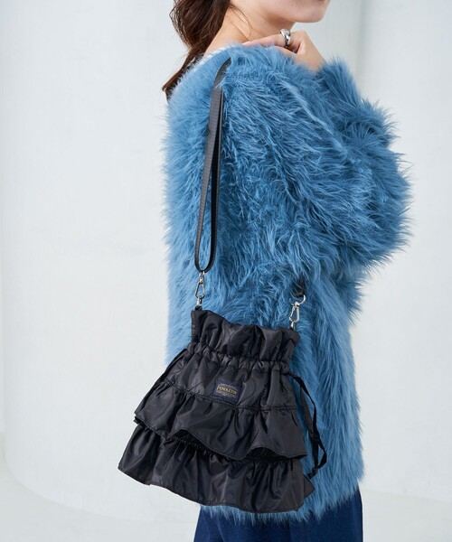 FREAK'S STORE（フリークスストア）の「PENDLETON × FREAK'S STORE/ペンドルトン 限定展開　別注 フリル 巾着バッグ（2WAY）（ショルダーバッグ・レディース・ベージュ/オリーブ/ブラック・ONE SIZE）」の16枚目の写真