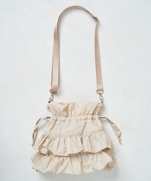 FREAK'S STORE（フリークスストア）の「PENDLETON × FREAK'S STORE/ペンドルトン 限定展開　別注 フリル 巾着バッグ（2WAY）（ショルダーバッグ・レディース・ベージュ/オリーブ/ブラック・ONE SIZE）」の10枚目の写真