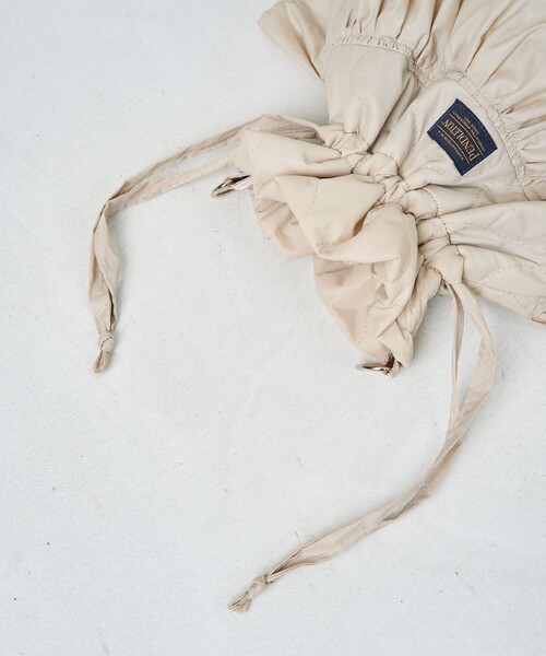 FREAK'S STORE（フリークスストア）の「PENDLETON × FREAK'S STORE/ペンドルトン 限定展開　別注 フリル 巾着バッグ（2WAY）（ショルダーバッグ・レディース・ベージュ/オリーブ/ブラック・ONE SIZE）」の7枚目の写真