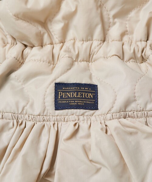 FREAK'S STORE（フリークスストア）の「PENDLETON × FREAK'S STORE/ペンドルトン 限定展開　別注 フリル 巾着バッグ（2WAY）（ショルダーバッグ・レディース・ベージュ/オリーブ/ブラック・ONE SIZE）」の6枚目の写真