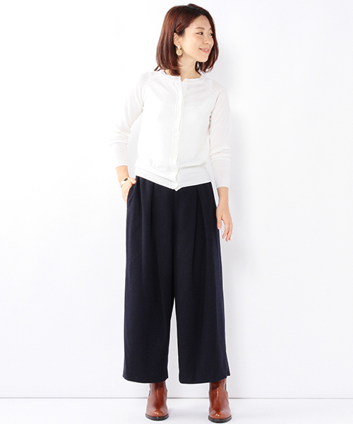 B:MING by BEAMS（ビーミングバイビームス）の「ビーミング by ビームス / T/Rガウチョパンツ（その他パンツ・レディース・ライトグレー/ネイビー・SMALL/MEDIUM）」の11枚目の写真