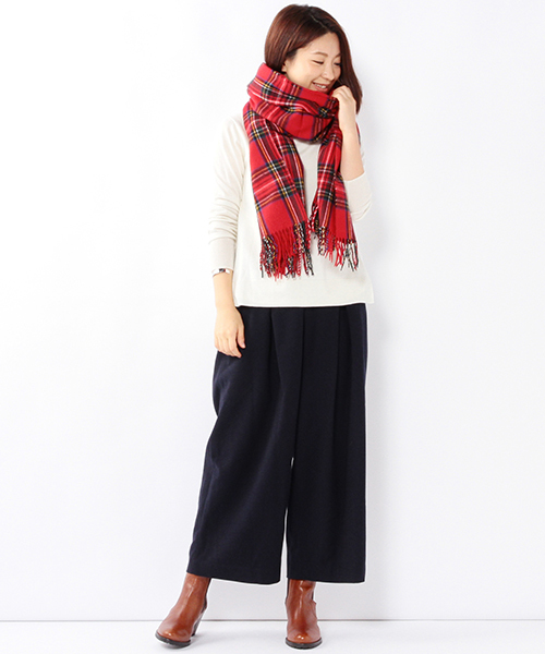 B:MING by BEAMS（ビーミングバイビームス）の「ビーミング by ビームス / T/Rガウチョパンツ（その他パンツ・レディース・ライトグレー/ネイビー・SMALL/MEDIUM）」の12枚目の写真