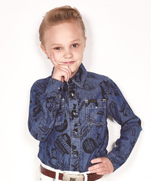 JOEY HYSTERIC | CW/CHILLY PUNKS総柄 長袖ワークSH(シャツ/ブラウス)