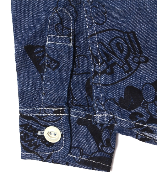 JOEY HYSTERIC(ジョーイヒステリック)の「CW/CHILLY PUNKS総柄 長袖ワークシャツ(シャツ/ブラウス・キッズ・レッド系その他/ブルー系その他・MEDIUM/SMALL)」の8枚目の写真