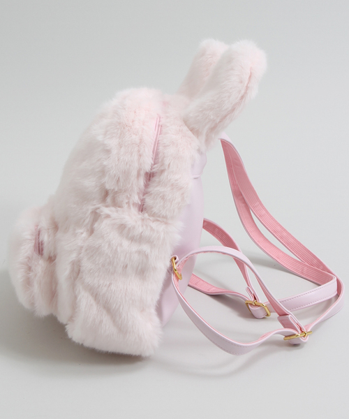 WEGO（ウィゴー）の「WEGO/ウサギミミファーリュック（バックパック/リュック・レディース・ホワイト/ブラック/ピンク・FREE）」の4枚目の写真