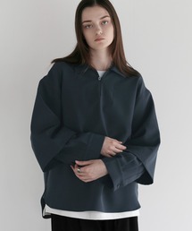 SOCCE（ソーシー）の「ルーズシルエットドレープフェイクレイヤードスキッパーロングスリーブシャツ（シャツ/ブラウス）」