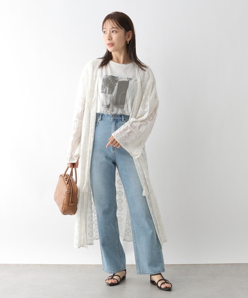 LEPSIM(レプシィム)の「メッシュレースガウンワンピース 128341(ワンピース・レディース・ブラック/オフホワイト・FREE)」の1枚目の写真