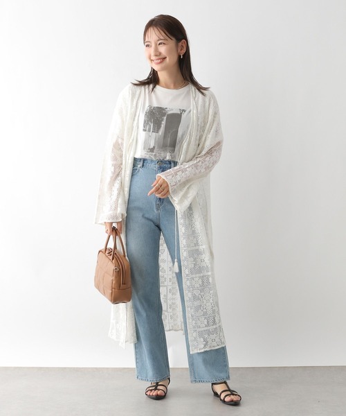 LEPSIM(レプシィム)の「メッシュレースガウンワンピース 128341(ワンピース・レディース・ブラック/オフホワイト・FREE)」の21枚目の写真