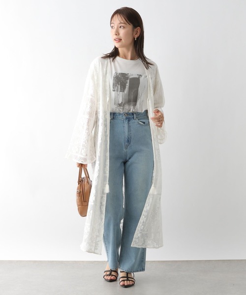 LEPSIM(レプシィム)の「メッシュレースガウンワンピース 128341(ワンピース・レディース・ブラック/オフホワイト・FREE)」の20枚目の写真