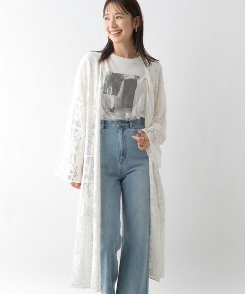 LEPSIM(レプシィム)の「メッシュレースガウンワンピース 128341(ワンピース・レディース・ブラック/オフホワイト・FREE)」の18枚目の写真