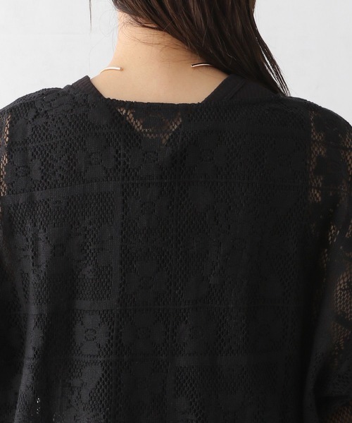 LEPSIM(レプシィム)の「メッシュレースガウンワンピース 128341(ワンピース・レディース・ブラック/オフホワイト・FREE)」の5枚目の写真