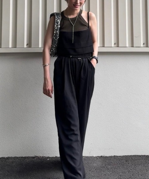 BARRETTA(バレッタ)の「イージーワイドパンツ(その他パンツ・レディース・ブラック/ホワイト・FREE)」の4枚目の写真