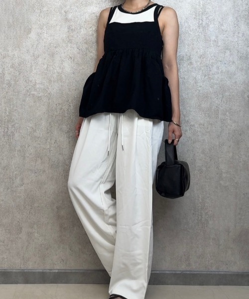 BARRETTA(バレッタ)の「イージーワイドパンツ(その他パンツ・レディース・ブラック/ホワイト・FREE)」の5枚目の写真
