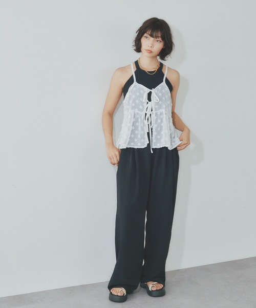 BARRETTA(バレッタ)の「イージーワイドパンツ(その他パンツ・レディース・ブラック/ホワイト・FREE)」の14枚目の写真