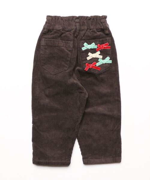 CALMIA(カルミア)の「リボンいっぱいコールテンパンツ(その他パンツ・キッズ・オフホワイト/チャコール・90/100/110/120/80/130/140/150)」の3枚目の写真