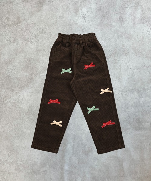 CALMIA(カルミア)の「リボンいっぱいコールテンパンツ(その他パンツ・キッズ・オフホワイト/チャコール・90/100/110/120/80/130/140/150)」の14枚目の写真