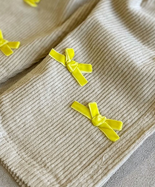 CALMIA(カルミア)の「リボンいっぱいコールテンパンツ(その他パンツ・キッズ・オフホワイト/チャコール・90/100/110/120/80/130/140/150)」の20枚目の写真