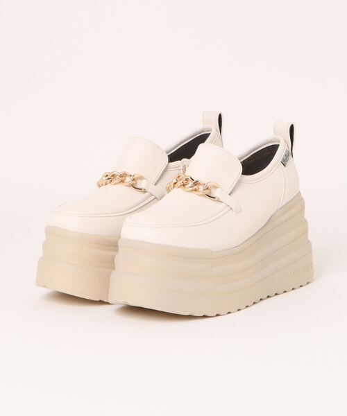 YOSUKE（ヨースケ）の「【YOSUKE】厚底ビット付きローファー 2710043（ローファー・レディース・アイボリー/ブラック/ブラック系その他2/ブラック系その他・22.5cm/23.0cm/23.5cm/24.0cm/24.5cm/25.0cm）」の2枚目の写真