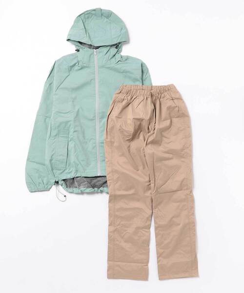 【FORECAST】防水パーカー＋パンツ 上下2点セット アウトドア キャンプ 雨の日 7481