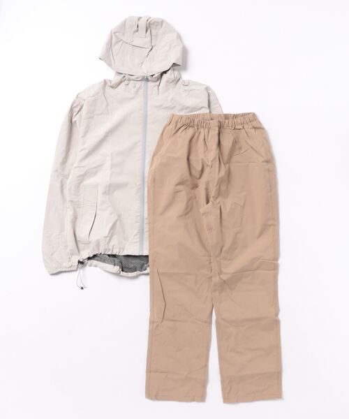 【FORECAST】防水パーカー＋パンツ 上下2点セット アウトドア キャンプ 雨の日 7481