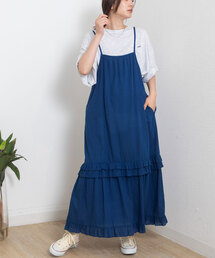 ＜made in INDIA＞フリルキャミワンピース