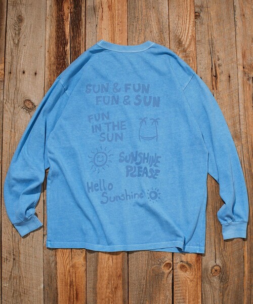 Jonas Claesson（ジョナスクレアッソン）の「JONAS CLAESSON/ジョナス クレアッソン Insideout Sun Fun L/S TEE/インサイドアウト サン ファン ロングスリーブ Tシャツ/リバーシブル/リラックスフィット（Tシャツ/カットソー・メンズ・サックスブルー/チャコールグレー/オフホワイト/マスタード・SMALL/MEDIUM/LARGE）」の16枚目の写真