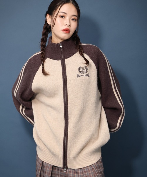 PBLIM UNISEX トラックニット ブラウン PBLIM（ページボーイリム）の「PBLIM/トラックニット（ニット