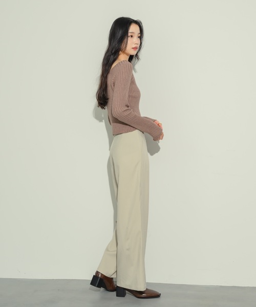 オープンボートネックリブニット(ニット/セーター)|NEUNA(ヌナ) オープンボートネックリブニット(ニット/セーター)|NEUNA(ヌナ)
