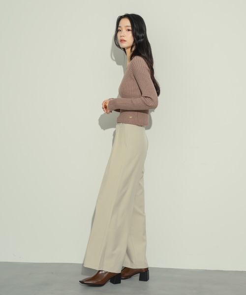 オープンボートネックリブニット(ニット/セーター)|NEUNA(ヌナ) オープンボートネックリブニット(ニット/セーター)|NEUNA(ヌナ)