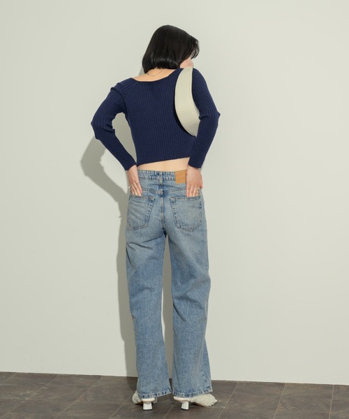 オープンボートネックリブニット(ニット/セーター)|NEUNA(ヌナ) オープンボートネックリブニット(ニット/セーター)|NEUNA(ヌナ)