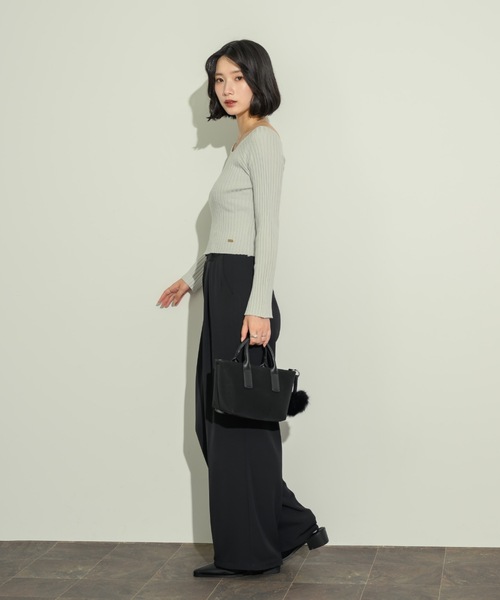 オープンボートネックリブニット(ニット/セーター)|NEUNA(ヌナ) オープンボートネックリブニット(ニット/セーター)|NEUNA(ヌナ)