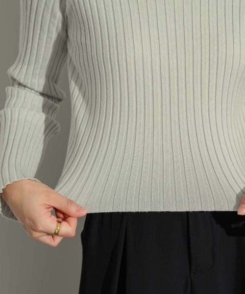 オープンボートネックリブニット(ニット/セーター)|NEUNA(ヌナ) オープンボートネックリブニット(ニット/セーター)|NEUNA(ヌナ)